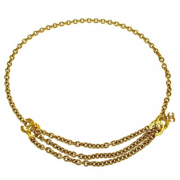 Chanel CC Chain Belt Gold Small Good 144161 - Picture 1 of 4